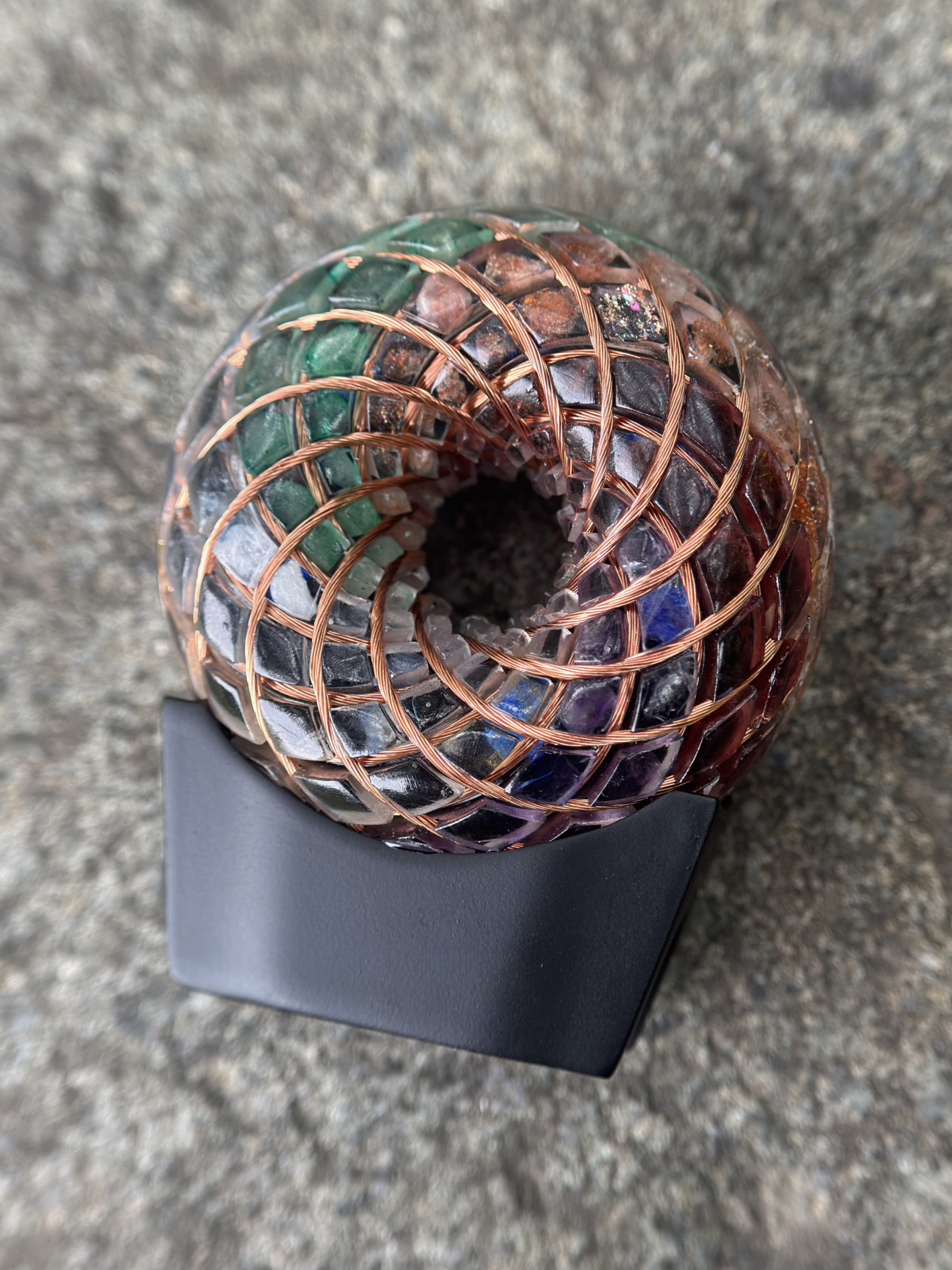 7 chakra 2.36in/6cm Torus Rodin Coil Vortex Crystal PEMF Frequency Generator | Spiritual Energy Gifts