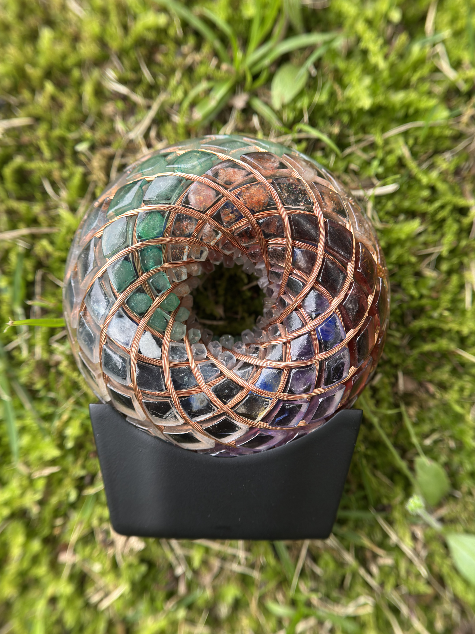 7 chakra 2.36in/6cm Torus Rodin Coil Vortex Crystal PEMF Frequency Generator | Spiritual Energy Gifts