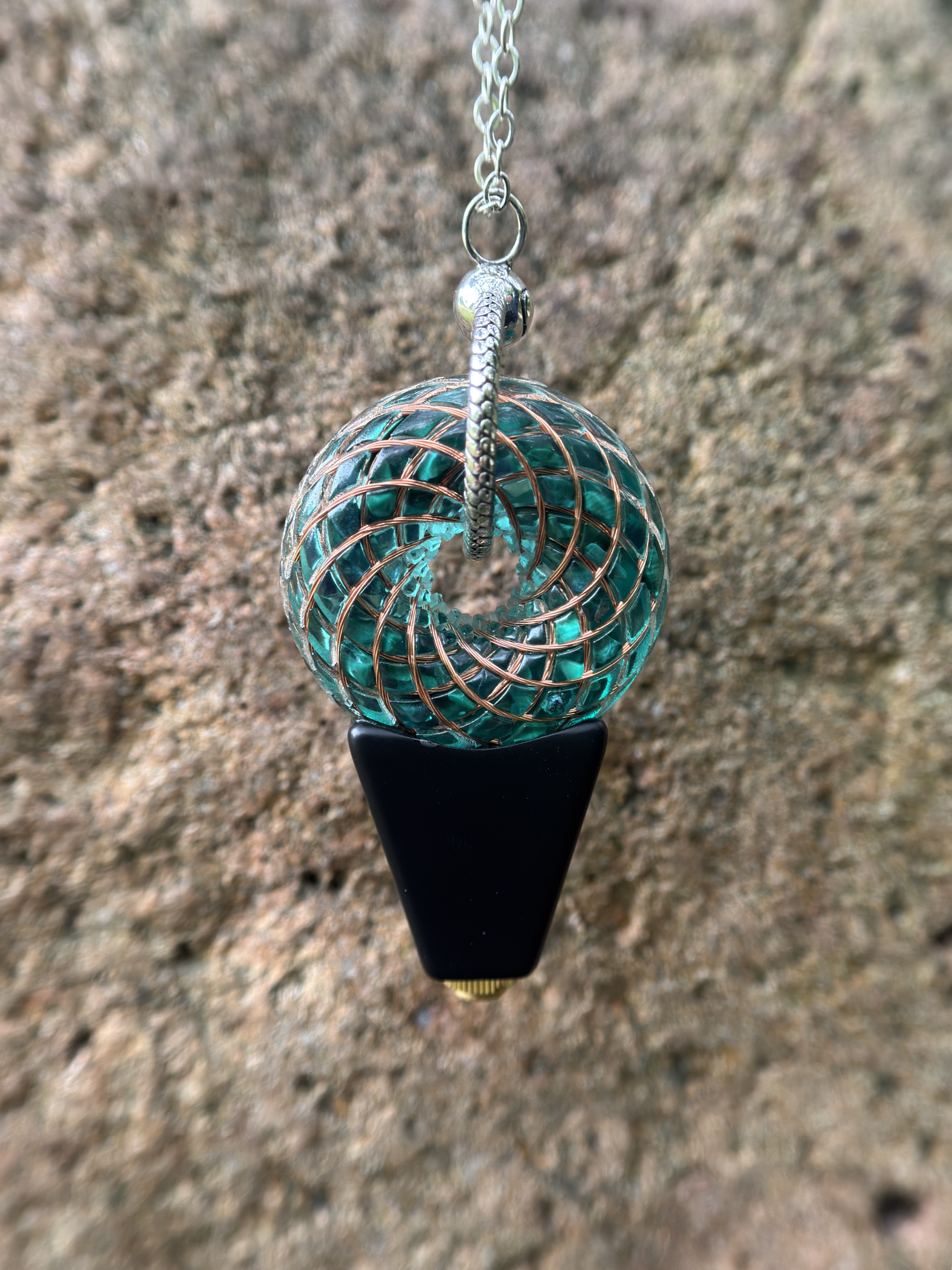 Mini size 1.5 inches/3.8cm Handmade Rodin Coil Torus pendant Pemf Generator
