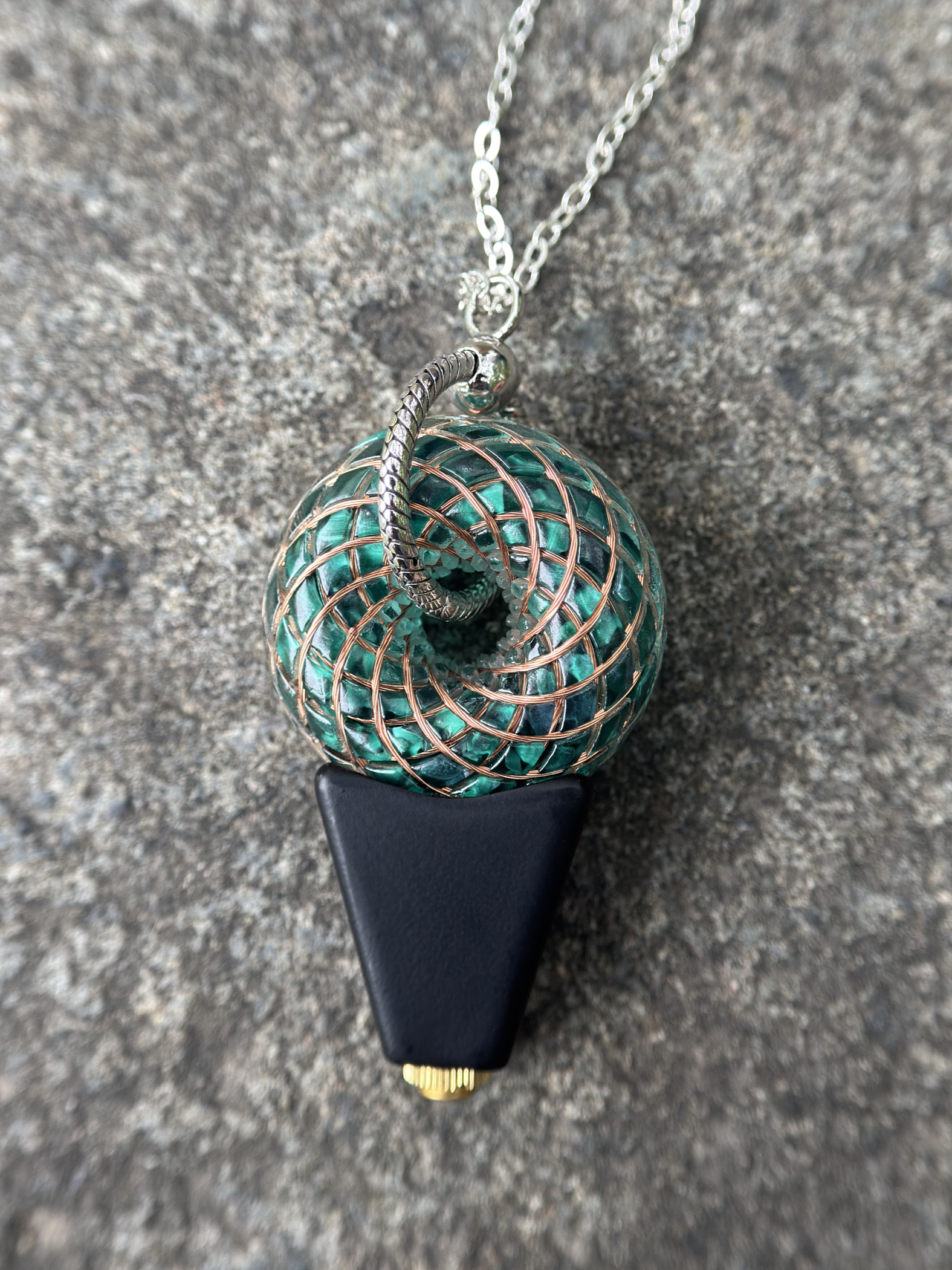 Mini size 1.5 inches/3.8cm Handmade Rodin Coil Torus pendant Pemf Generator