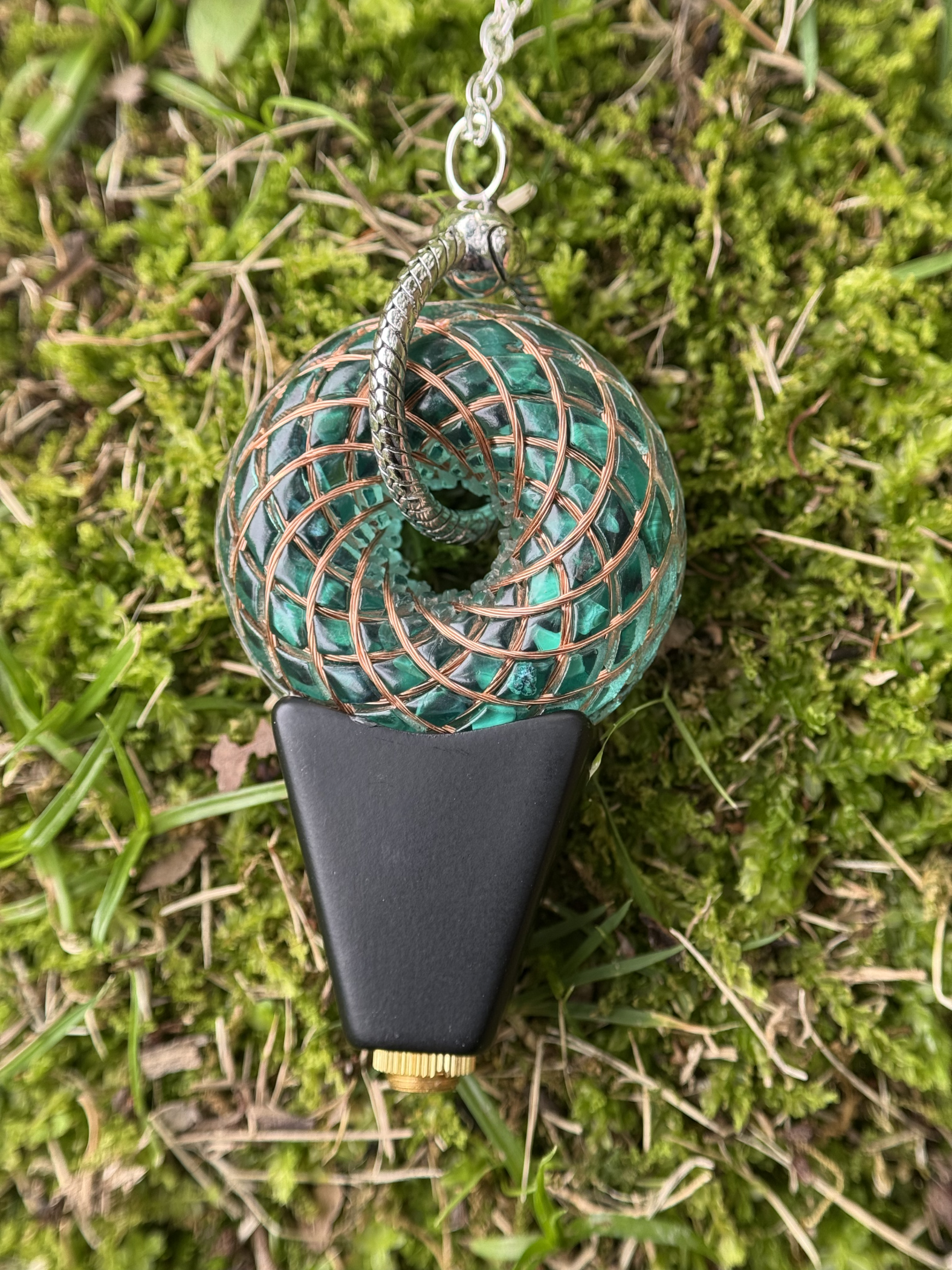 Mini size 1.5 inches/3.8cm Handmade Rodin Coil Torus pendant Pemf Generator