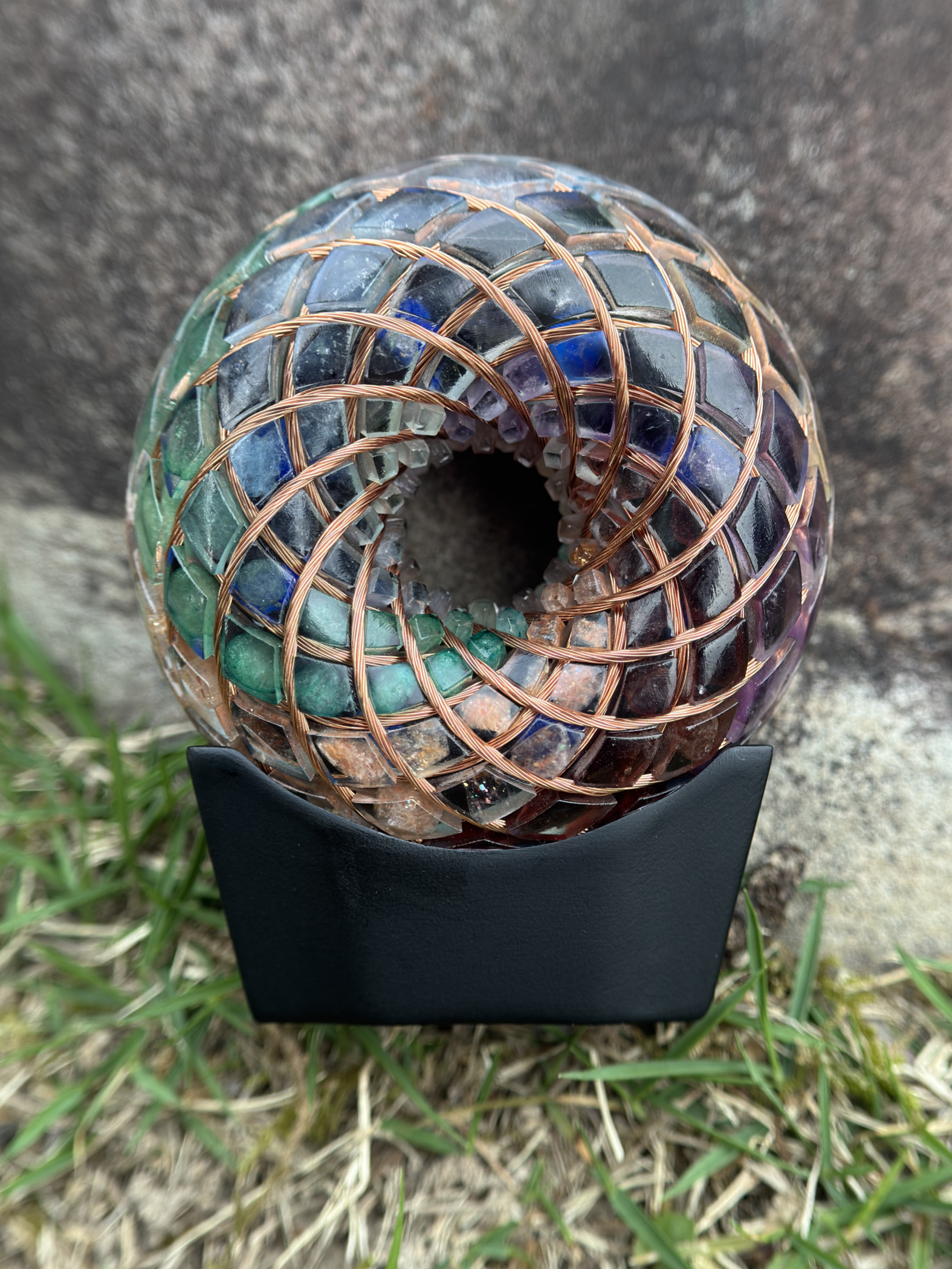 7 chakra 2.36in/6cm Torus Rodin Coil Vortex Crystal PEMF Frequency Generator | Spiritual Energy Gifts