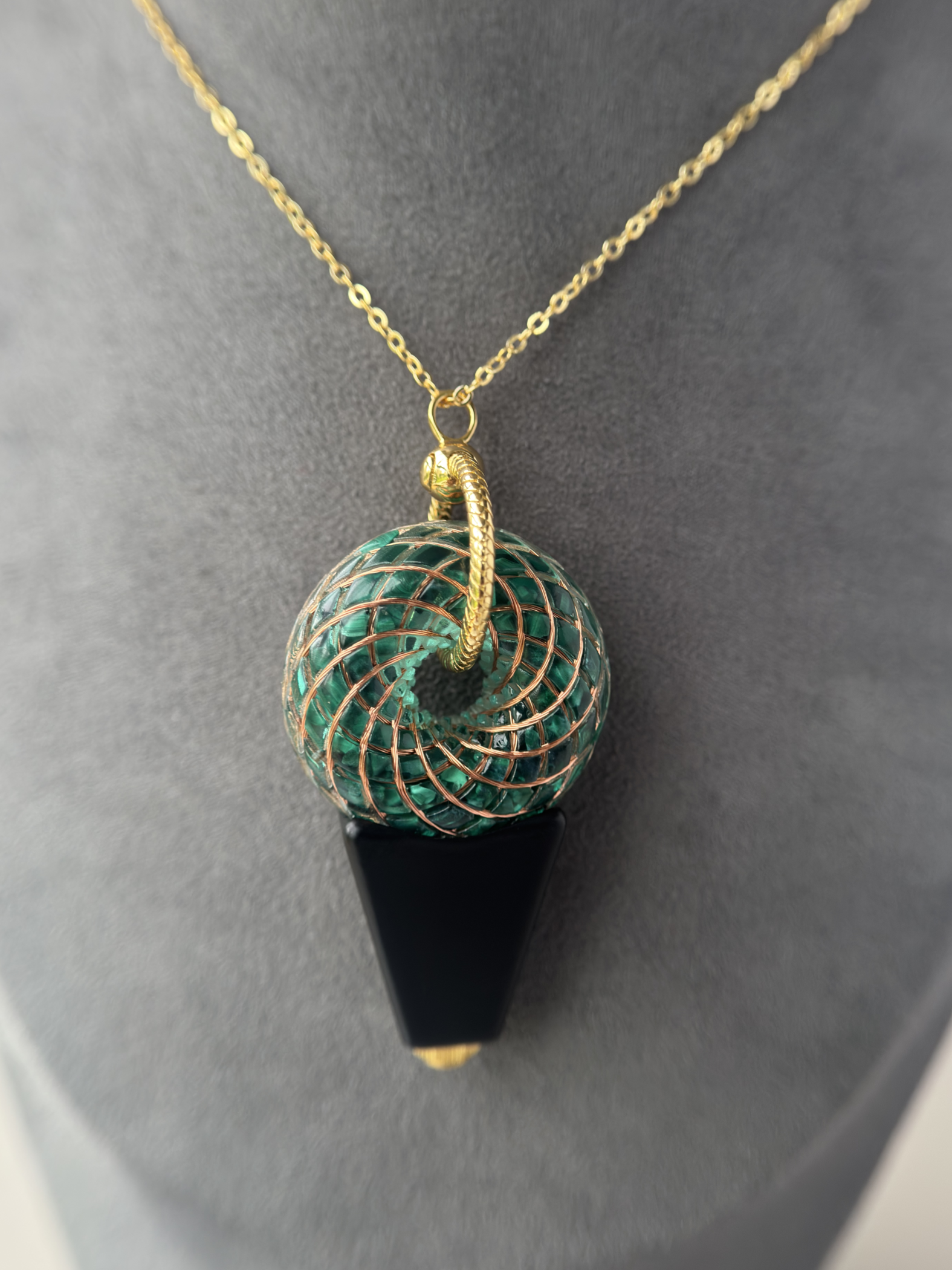 Mini size 1.5 inches/3.8cm Handmade Rodin Coil Torus pendant Pemf Generator