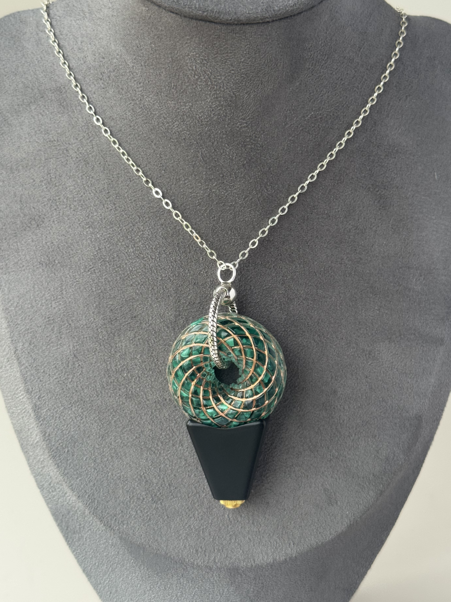 Mini size 1.5 inches/3.8cm Handmade Rodin Coil Torus pendant Pemf Generator