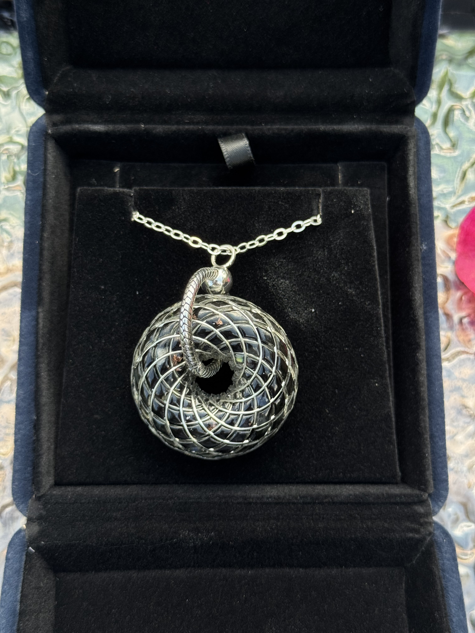Orgonite Torus Rodin Coil Necklace Pendant Chakra balancing Labradorite Crystal Spiritual Jewelry Gifts
