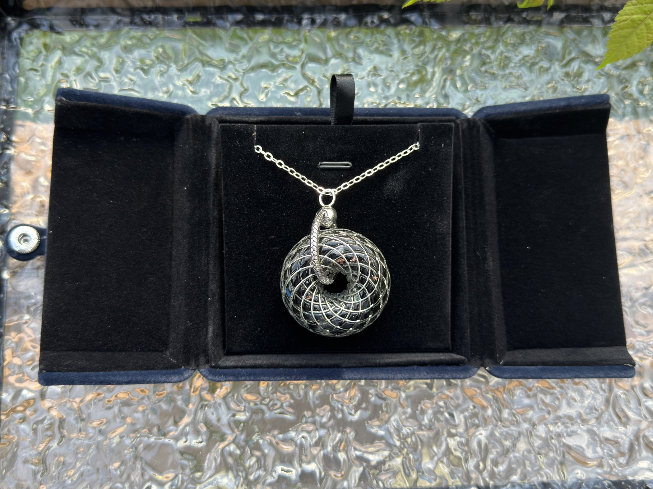 Torus Energy Pendant – Labradorite, Black Tourmaline & Clear Quartz Handcrafted Sacred Geometry Spiritual Gift