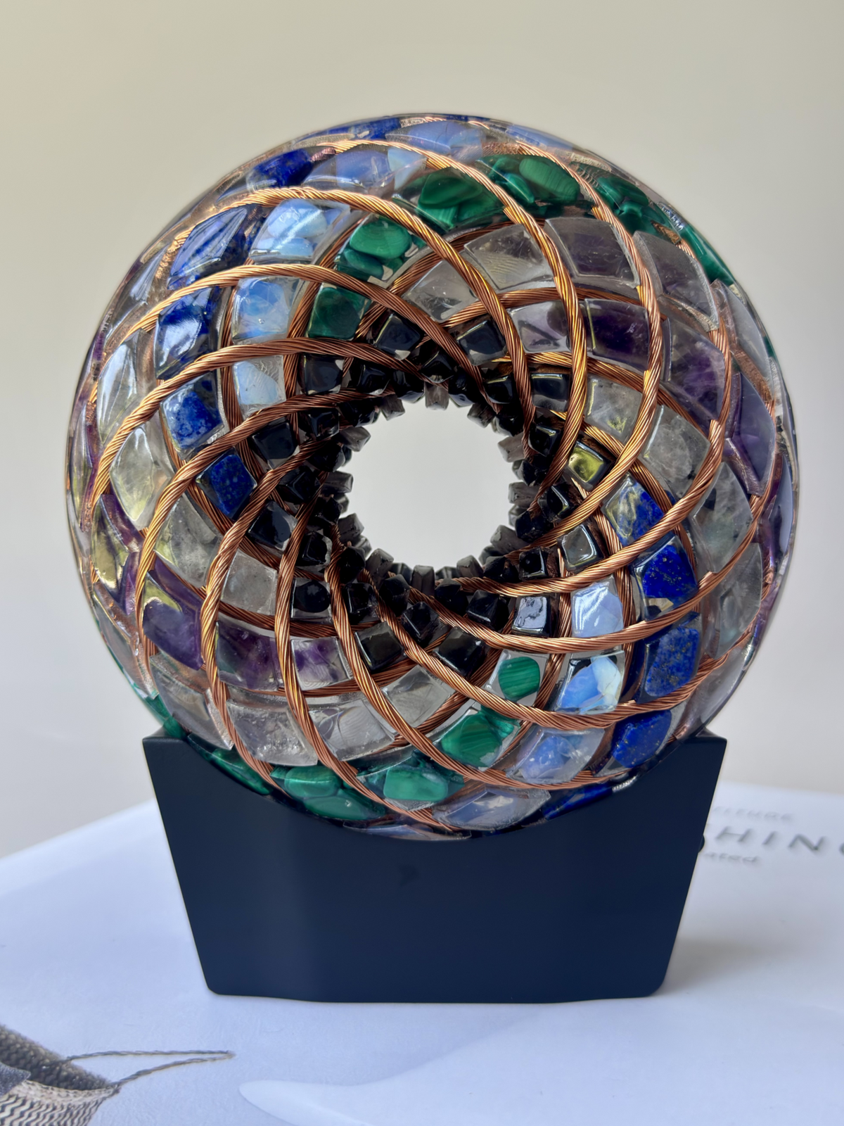 5inches Torus Orgone Rodin Coil 7 Chakra Energy Generator vortex kit Meditation Healing PEMF device