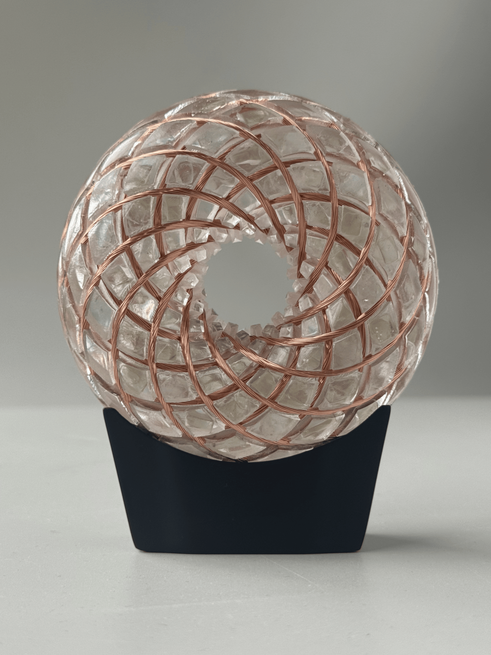 Meteorite Series: Libyan Desert Glass Torus Field - Sacred Geometry Device for Meditation & Balance
