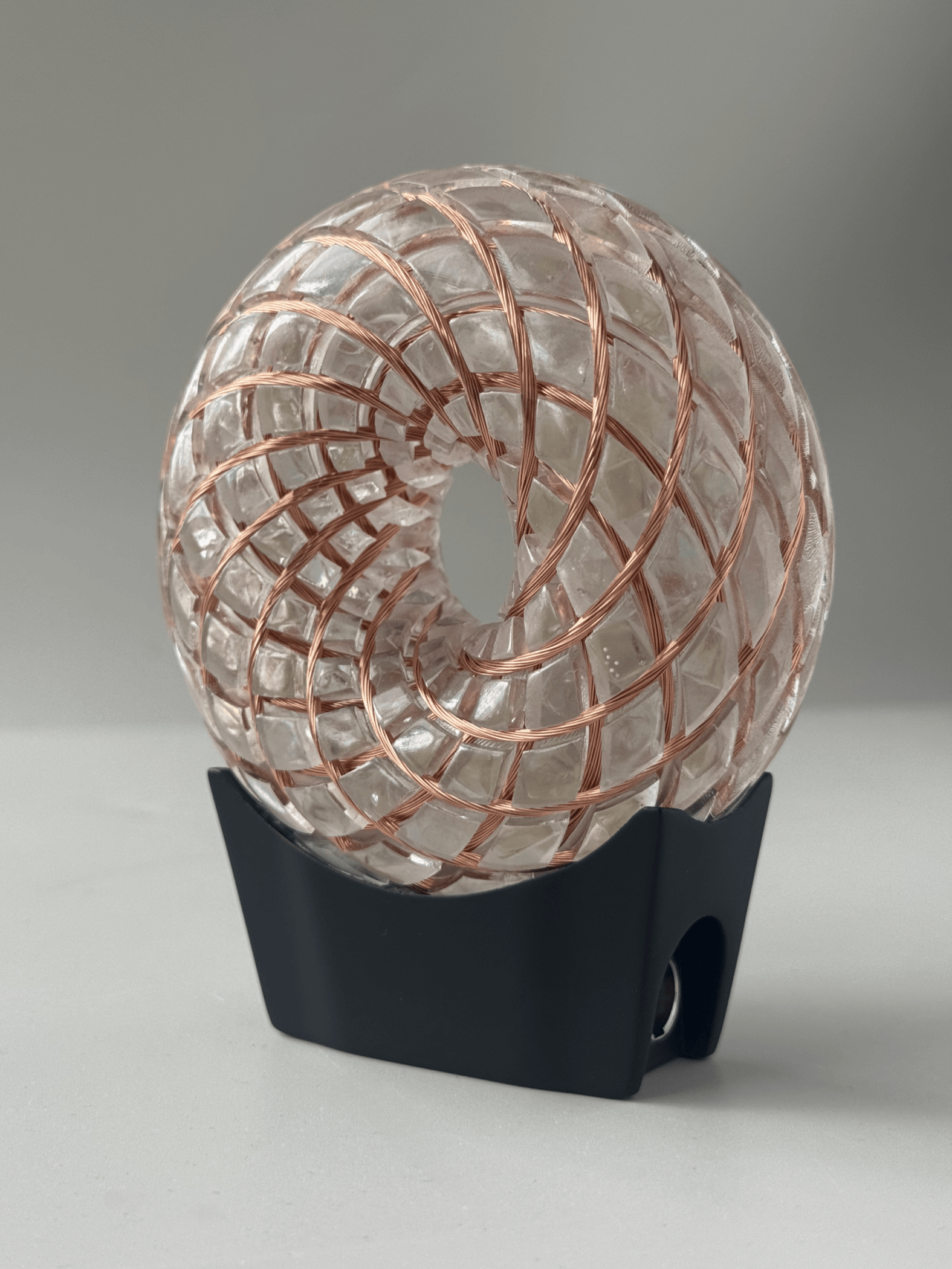 Meteorite Series: Libyan Desert Glass Torus Field - Sacred Geometry Device for Meditation & Balance