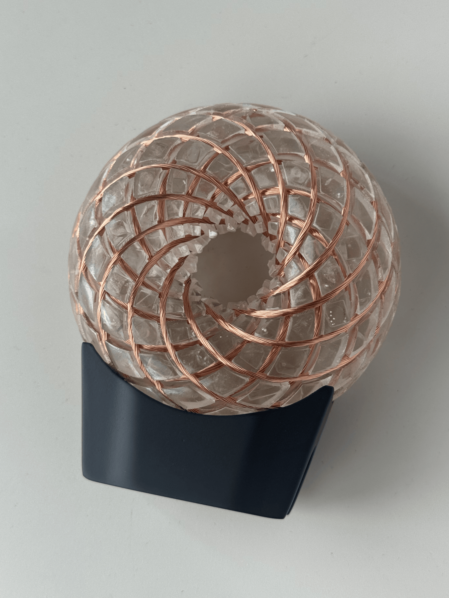 Meteorite Series: Libyan Desert Glass Torus Field - Sacred Geometry Device for Meditation & Balance