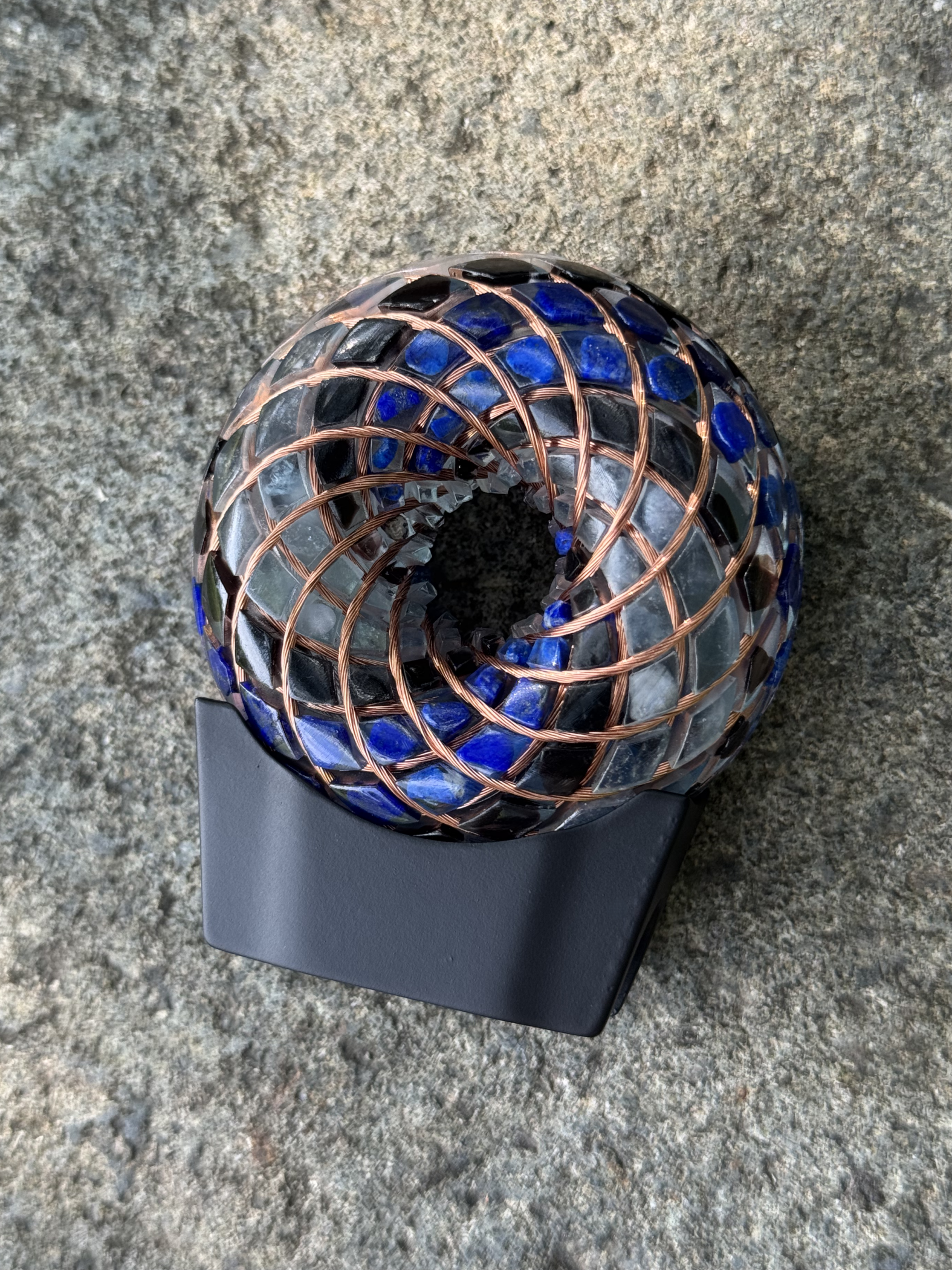 Aquamarine 2.36in/6cm Torus Rodin Coil Vortex Crystal PEMF Frequency Generator | Spiritual Energy Gifts (Copy)