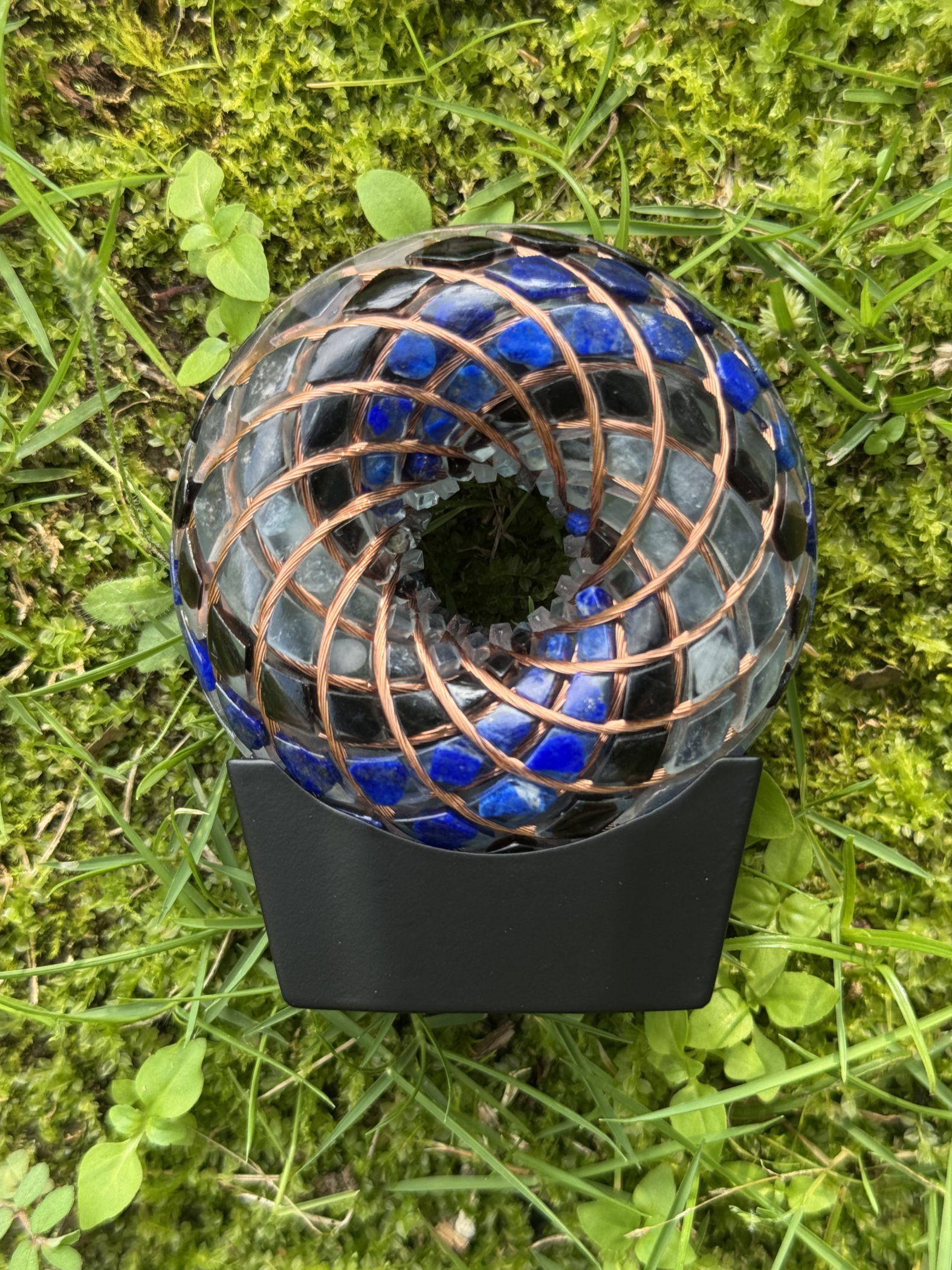 Aquamarine 2.36in/6cm Torus Rodin Coil Vortex Crystal PEMF Frequency Generator | Spiritual Energy Gifts (Copy)