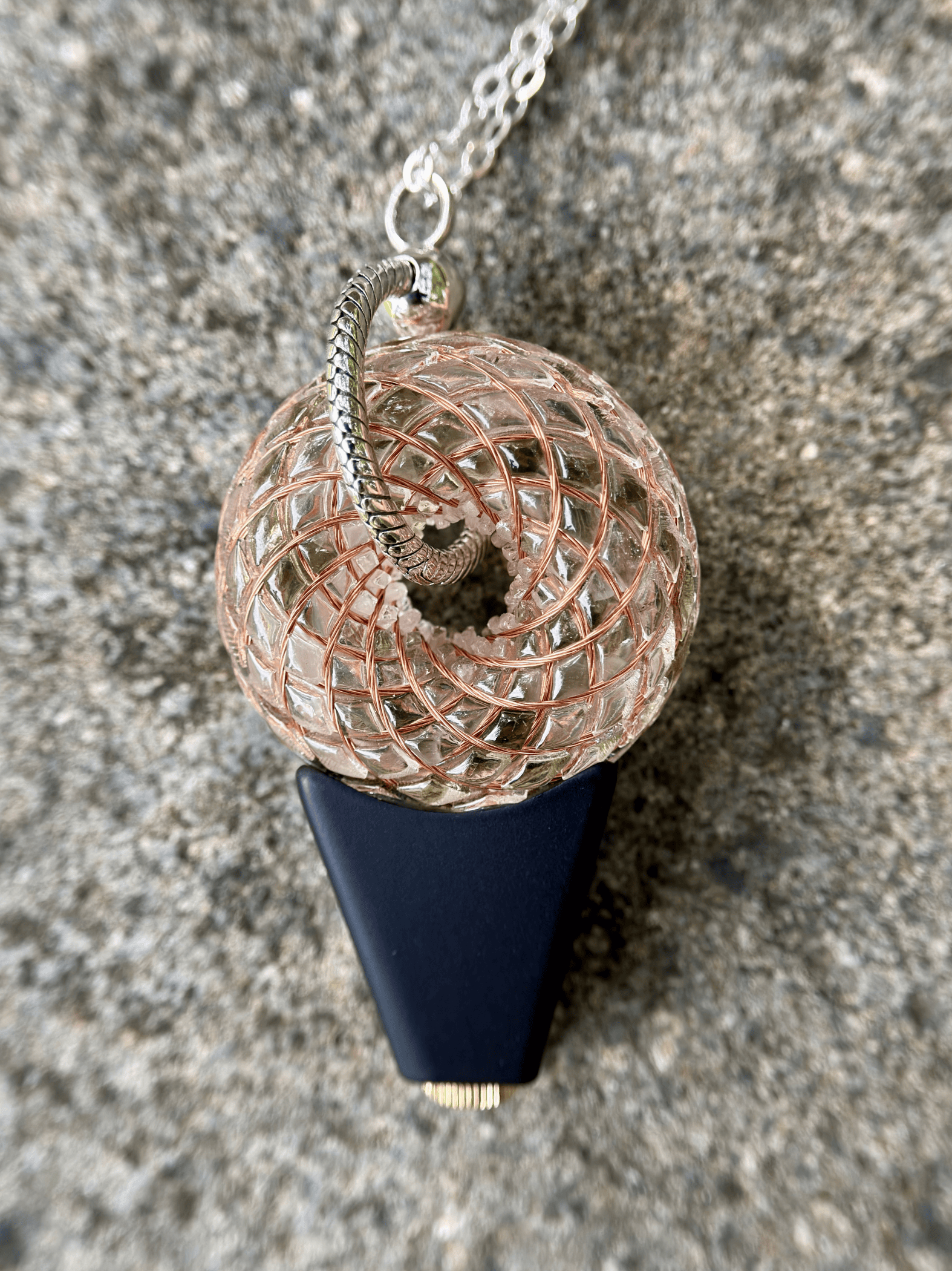 Mini size 1.5 inches/3.8cm Handmade Rodin Coil Torus pendant Pemf Generator