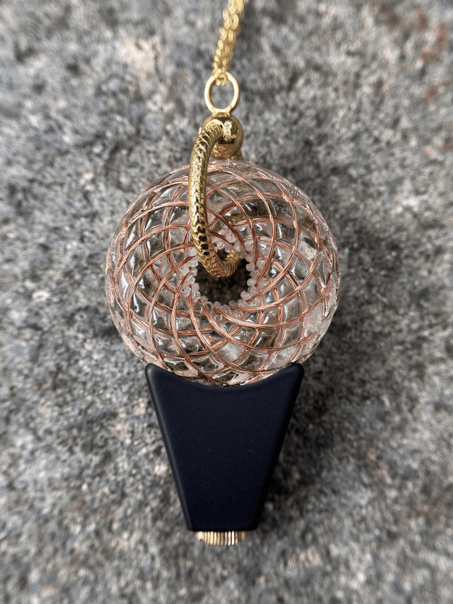 Mini size 1.5 inches/3.8cm Handmade Rodin Coil Torus pendant Pemf Generator