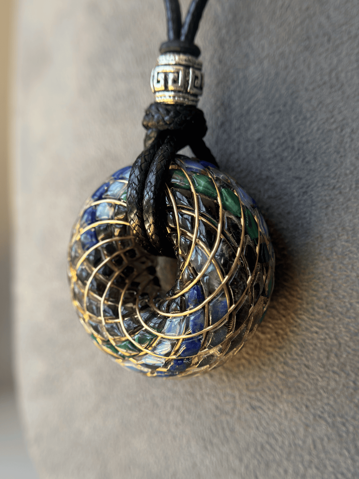 Handmade Rodin Coil Torus Orgonite Pendant Quartz Crystal necklace | Energy Protection and Chakra Balancing
