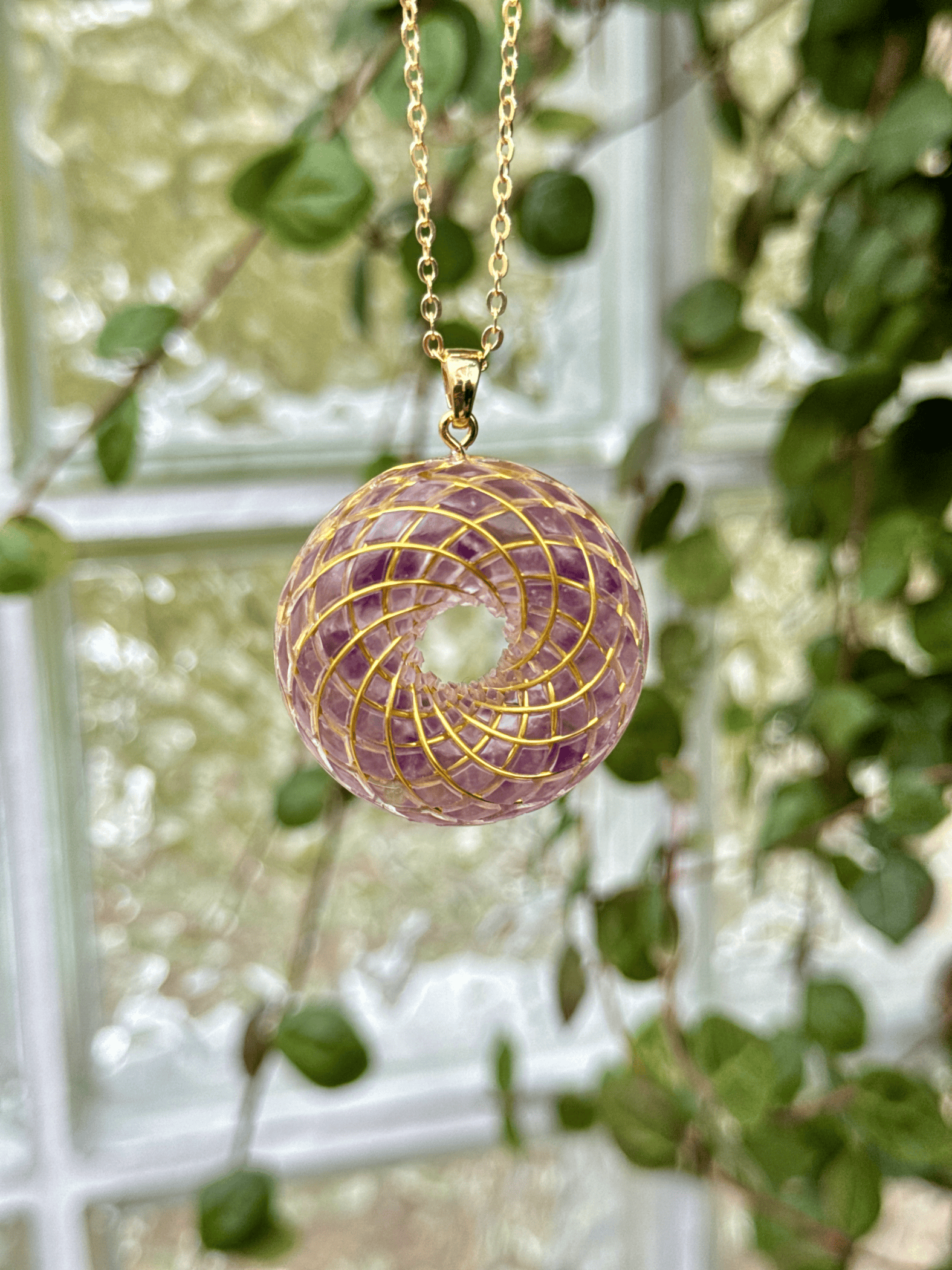 Personalized customization spiritual gift Rodin Coil Torus Orgone Pendant Quartz Crystal necklace flower of life