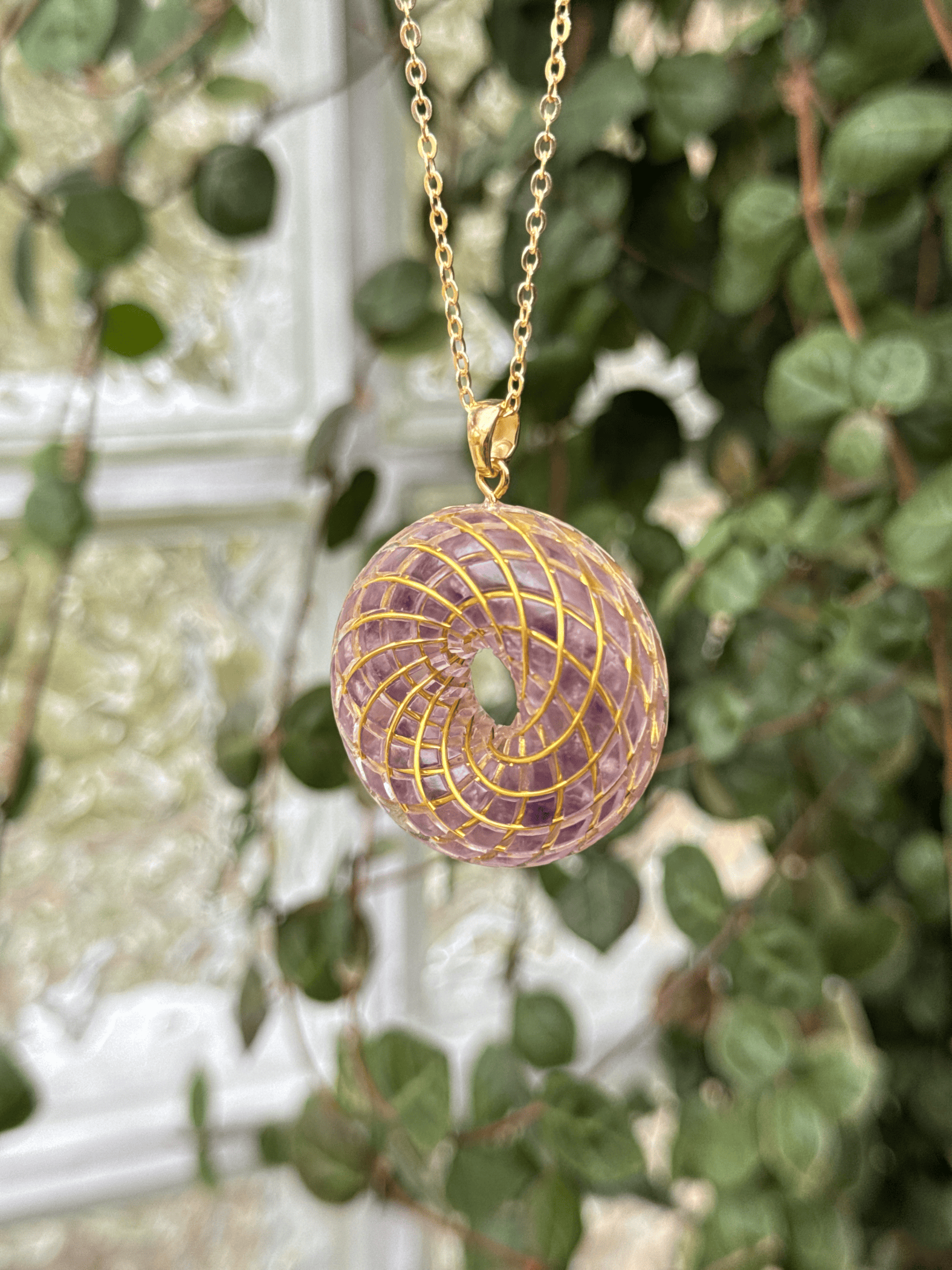 Personalized customization spiritual gift Rodin Coil Torus Orgone Pendant Quartz Crystal necklace flower of life
