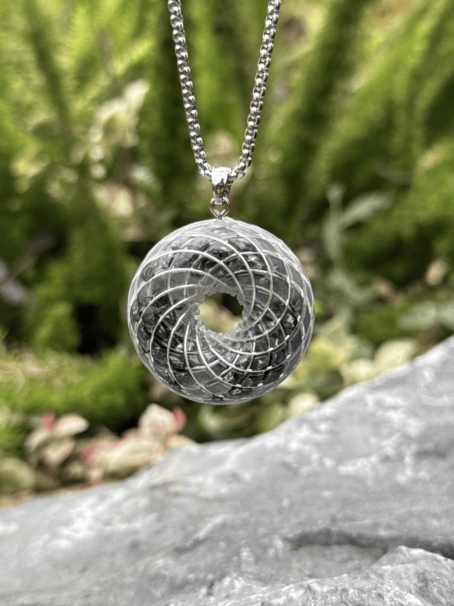 Energy Protection and Chakra Balancing Rodin Coil Torus Orgonite Pendant necklace