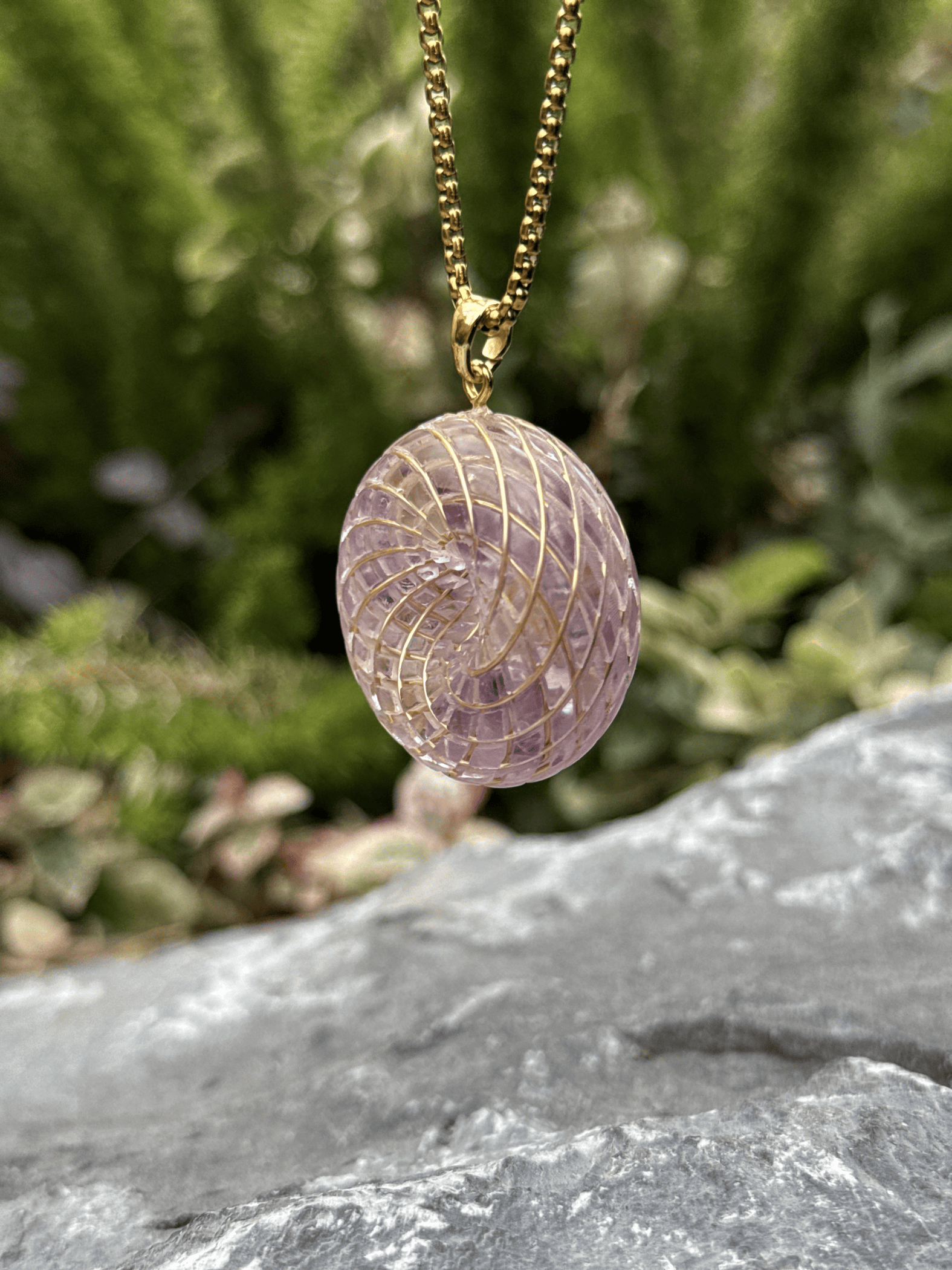 Spiritual Gift Handmade Rodin Coil Torus Orgonite Pendant necklace