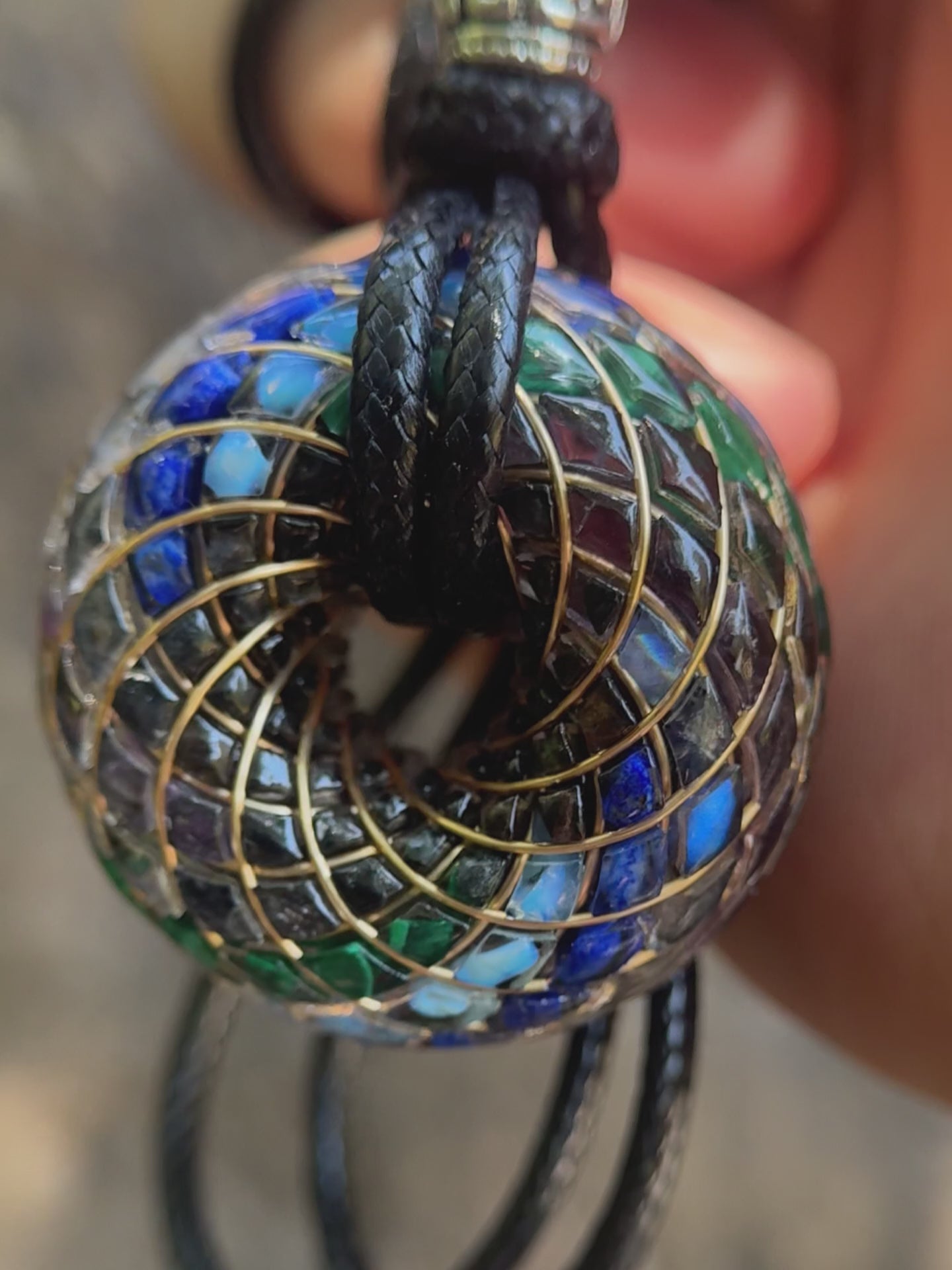 Handmade Rodin Coil Torus Orgonite Pendant Quartz Crystal necklace | Energy Protection and Chakra Balancing