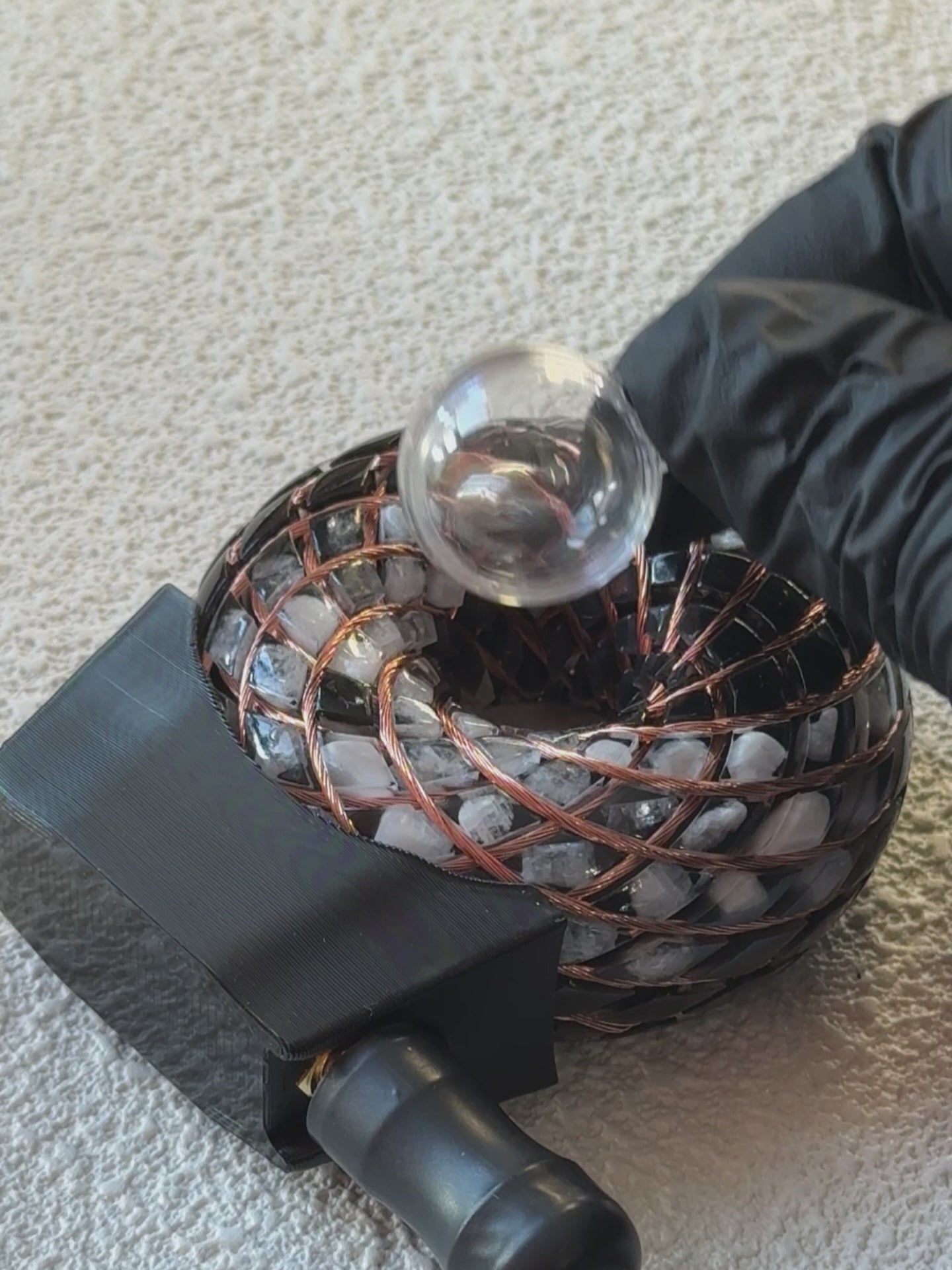 Taiji-yinyang 2.36inches Handmade Rodin Coil Torus Pemf Generator