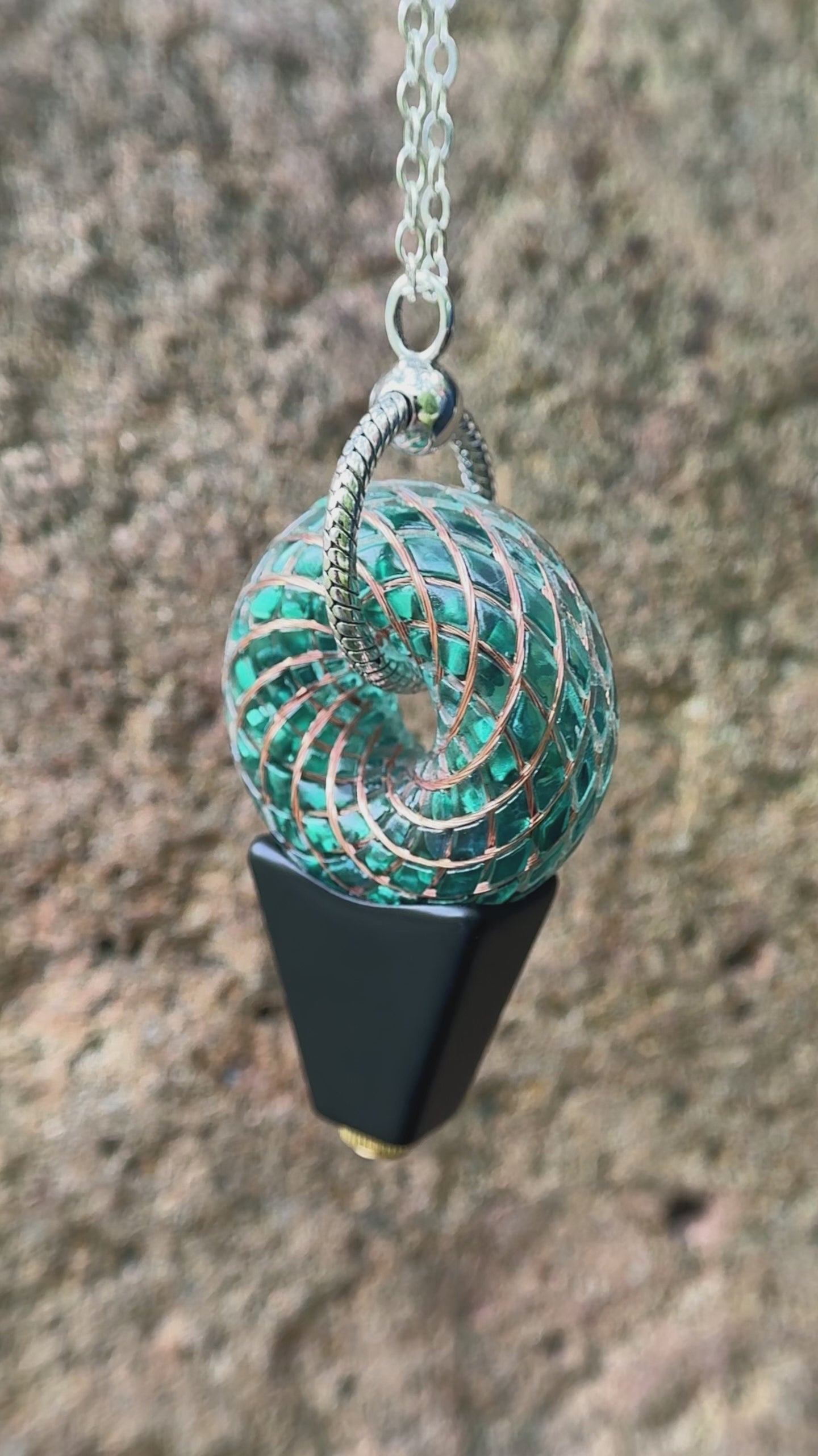 Mini size 1.5 inches/3.8cm Handmade Rodin Coil Torus pendant Pemf Generator