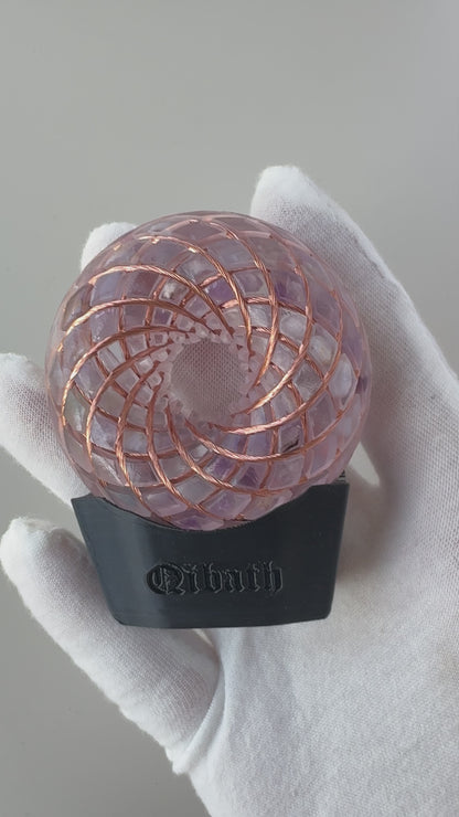 6CM-Handmade Rodin Coil Torus Orgonite Quartz vortex field Crystal energy meditate aid frequency tools scalarwaves