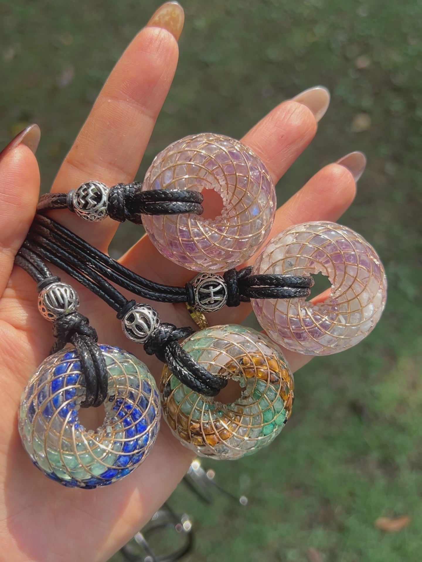 12 Zodiac Signs Torus Rodin Coil Pendant Necklace, Sacred Geometry Spiritual Jewelry Gifts