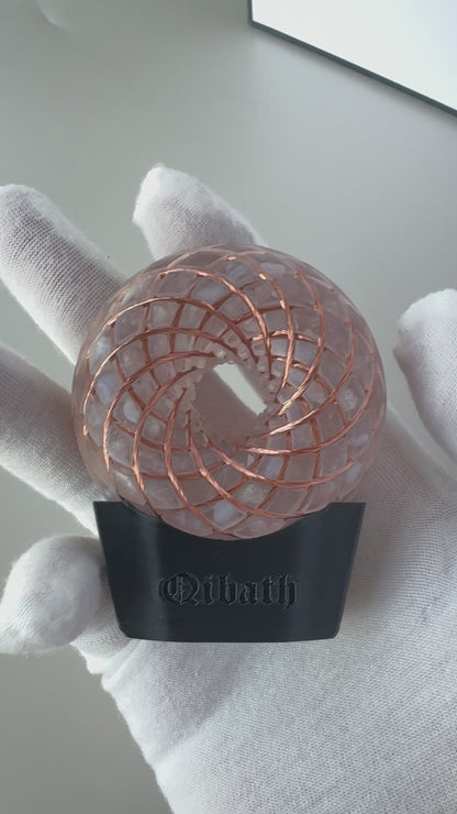 6CM-Handmade Rodin Coil Torus Orgonite Quartz vortex field Crystal energy meditate aid frequency tools scalarwaves