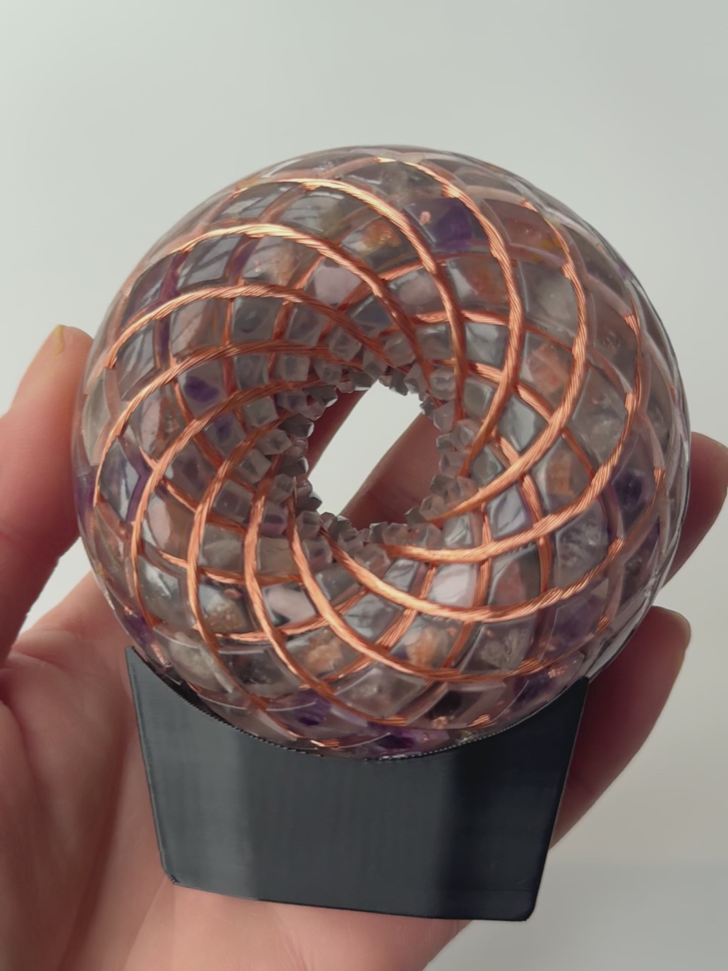 Orgonite 3.54inches/9cm Rodin Coil Torus scalar PEMFDevice Rife generator frenquency healing