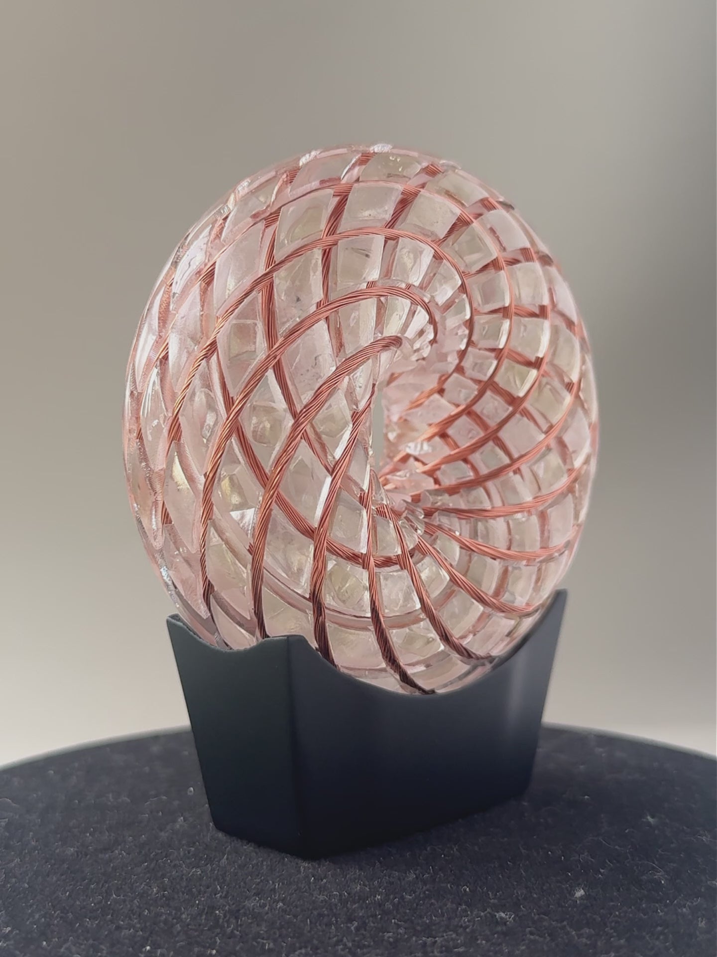 Meteorite Series: Libyan Desert Glass Torus Field - Sacred Geometry Device for Meditation & Balance