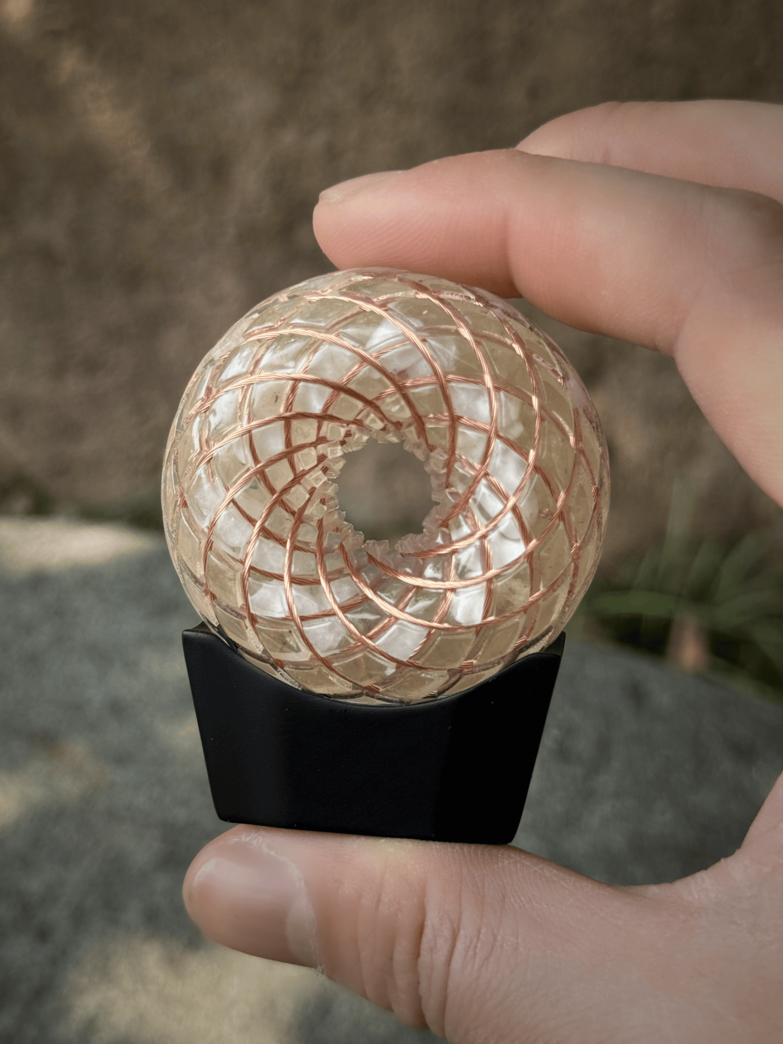 Mini size 1.89 inches/4.8cm Handmade Rodin Coil Torus pendant Pemf Generator