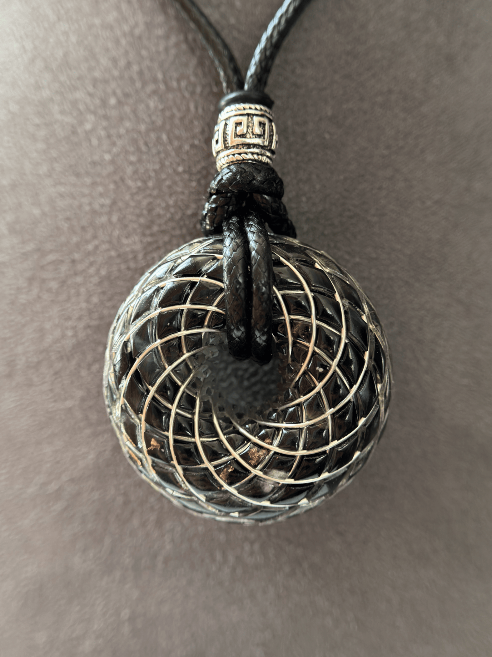 Orgonite Torus Rodin Coil Necklace Pendant Chakra balancing Labradorite Crystal Spiritual Jewelry Gifts